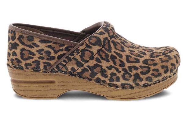 Dansko Leopard Professional Suede Womens Comfort Clogs 106-081212