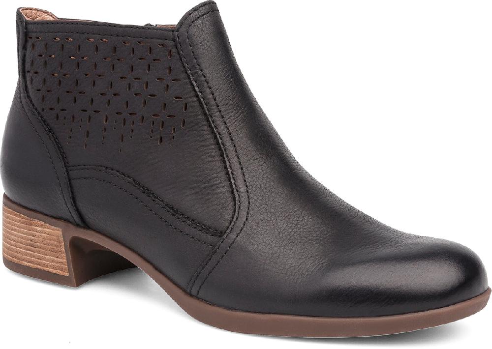 Dansko Liberty Black Burnished Nappa Womens Ankle Boots 2909-021200
