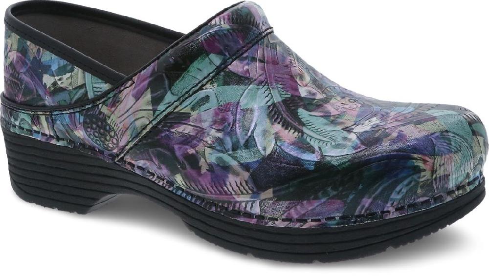 Dansko LT Pro Watercolor Tooled Womens Clog Shoes 5200-420202
