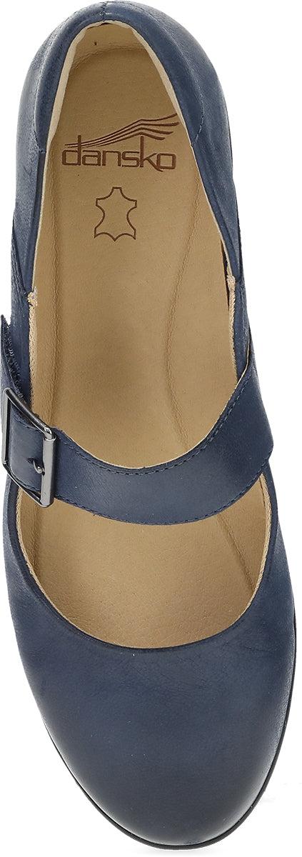Dansko Navy Burnished Collette Women's Mary Jane Shoes 10502-290200