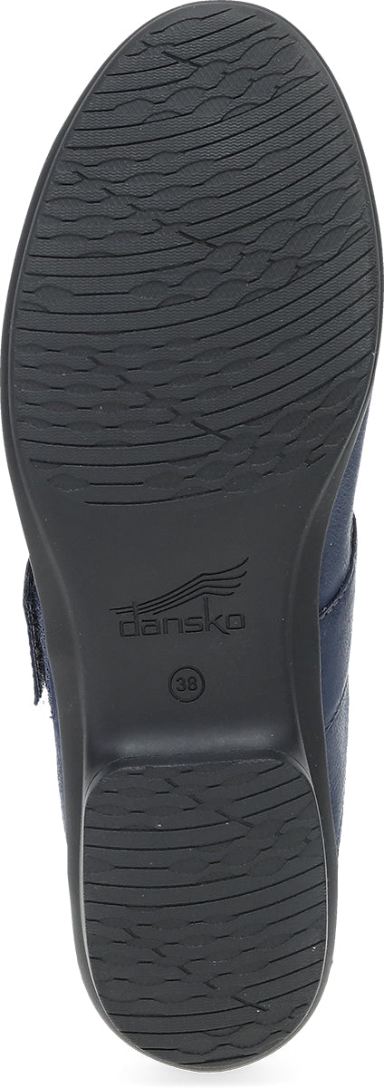 Dansko Navy Burnished Nubuck Women's Wide Width Mary Jane Shoes 10503-290200