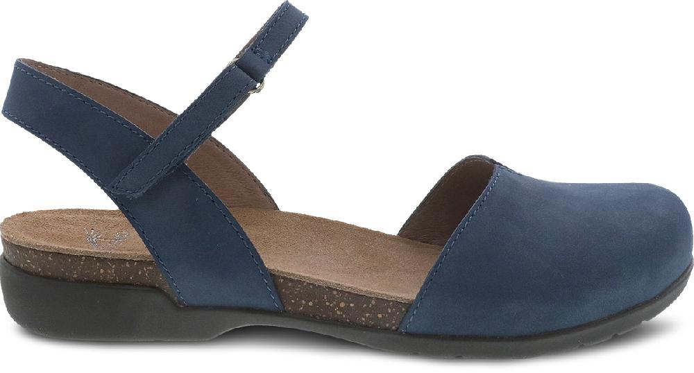 Dansko Navy Milled Nubuck Rowan Women's Mary Jane Shoes 6025-755300
