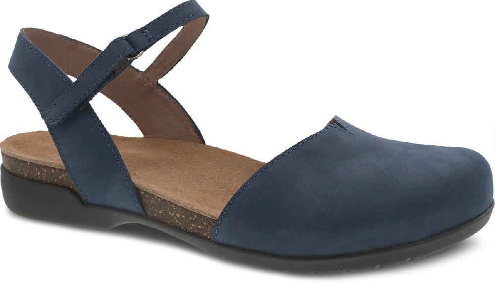 Dansko Navy Milled Nubuck Rowan Women's Mary Jane Shoes 6025-755300