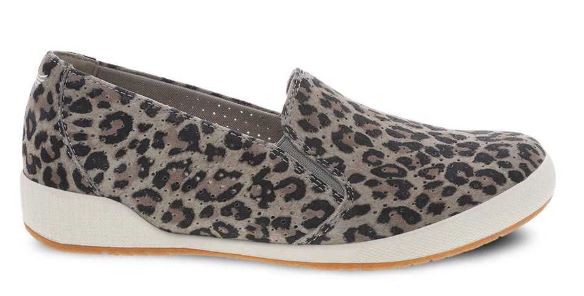Dansko Odina Leopard Suede Womens Sneaker Shoes 4712-560300