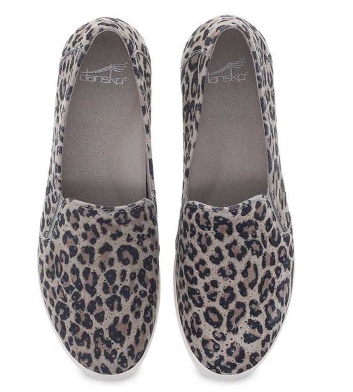 Dansko Odina Leopard Suede Womens Sneaker Shoes 4712-560300