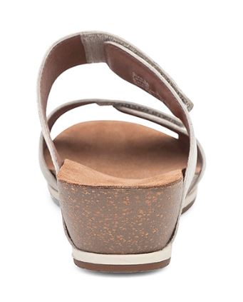 Dansko Oyster Milled NubuckLeather Vienna Womens Slide On Sandals 1525-611200