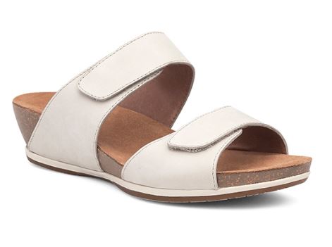 Dansko Oyster Milled NubuckLeather Vienna Womens Slide On Sandals 1525-611200