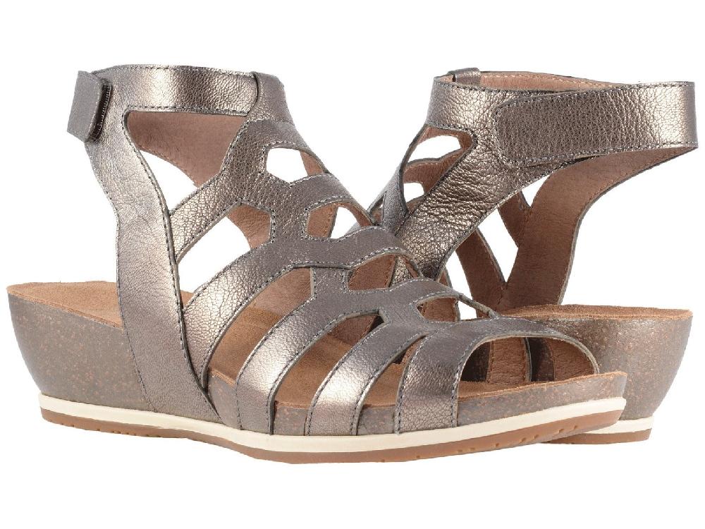 Dansko Pewter Nappa Leather Valentina Cage Womens Sandals 1523-971200