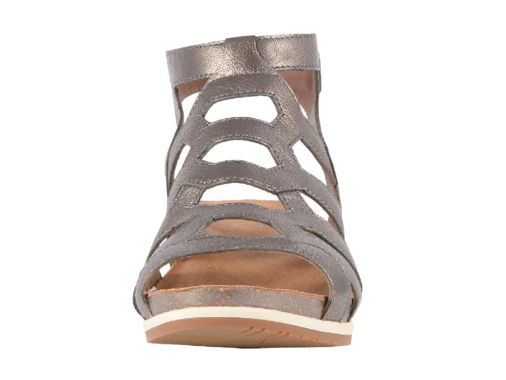 Dansko Pewter Nappa Leather Valentina Cage Womens Sandals 1523-971200