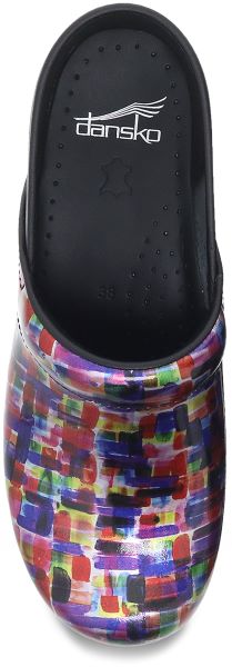 Dansko Professional Color Block Patent Womens Clog Shoes 706-420202