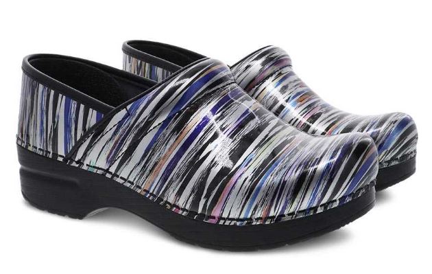 Dansko Professional Striped Patent Womens Comfort Clogs 406-260202