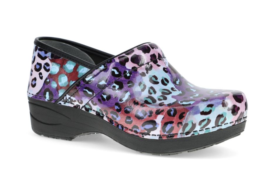 Dansko Purple Leopard Patent XP 2.0 Women's Clog Shoes 3950-590202