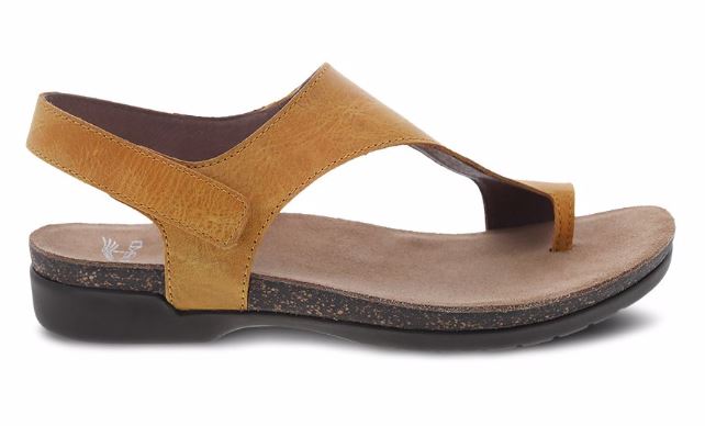 Dansko Reece Mango Waxy Burnished Womens Casual Leather Sandals 6024-465300