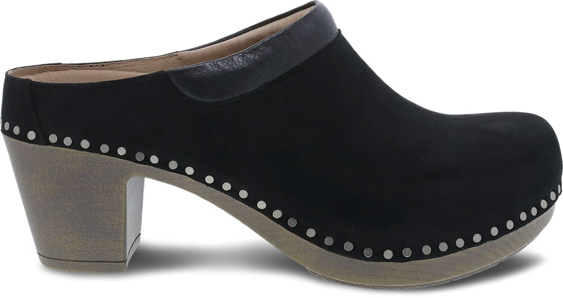 Dansko Sammy Black Nubuck Womens Clogs 1830-472400