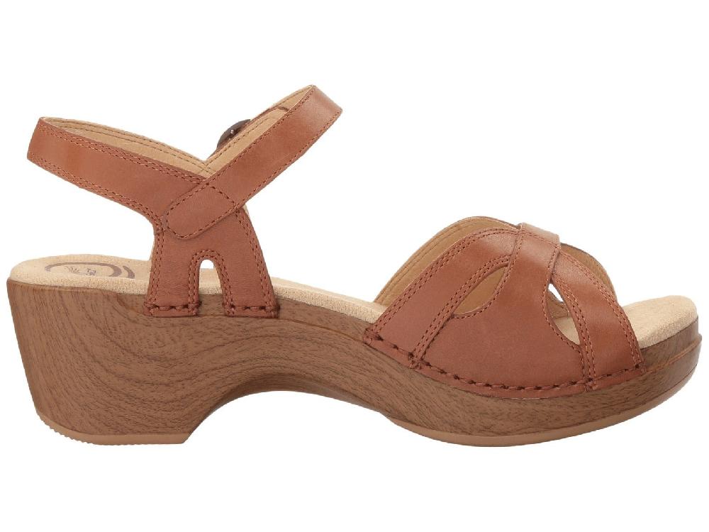 Dansko Season Camel Full Grain Womens Comfort Sandals 9849-982200