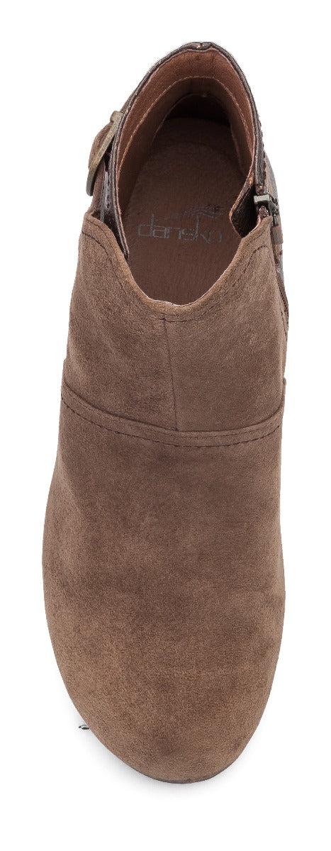 Dansko Shirley Taupe Suede Leather Womens Wedge Heel Boots 1252-151200