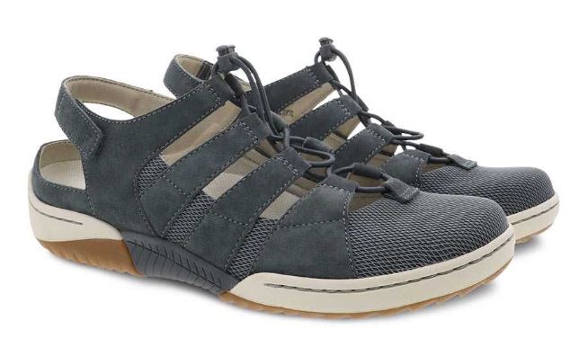 Dansko Slate Suede Riona Adjustable Back Womens Comfort Shoes 4427-870300