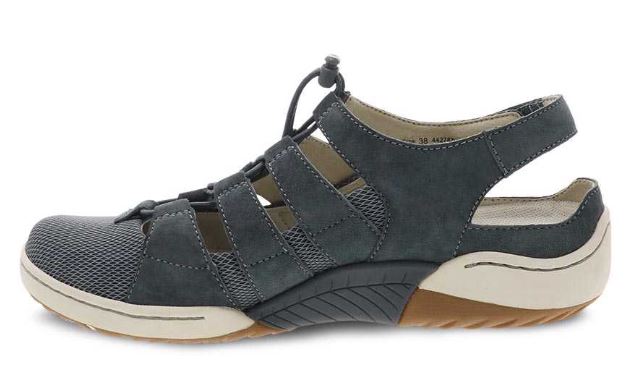 Dansko Slate Suede Riona Adjustable Back Womens Comfort Shoes 4427-870300