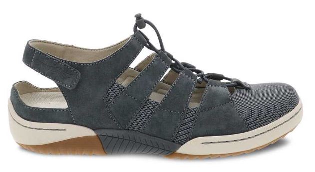 Dansko Slate Suede Riona Adjustable Back Womens Comfort Shoes 4427-870300