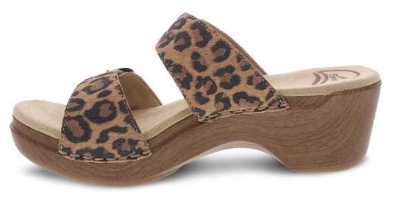 Dansko Sophie Leopard Suede Fully Adjustable Womens Sandals 9841-562200