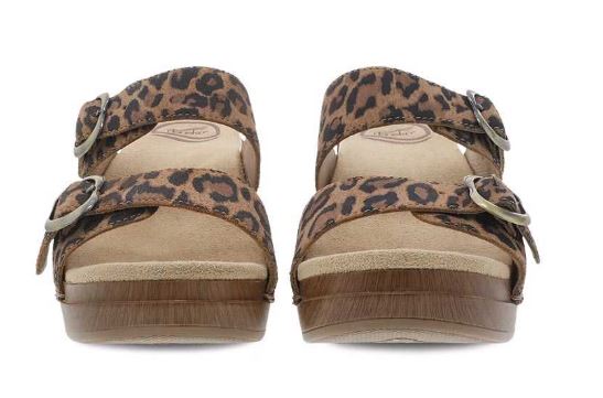 Dansko Sophie Leopard Suede Fully Adjustable Womens Sandals 9841-562200