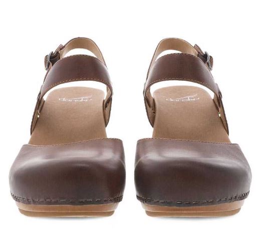 Dansko Taci Tan Waxy Calf Womens Comfort Wedge Sandals 3413-371500