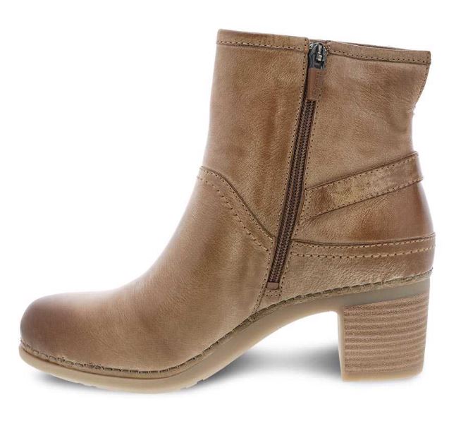 Dansko Tan Distressed Hayley Womens Comfort Boots 9216-150300