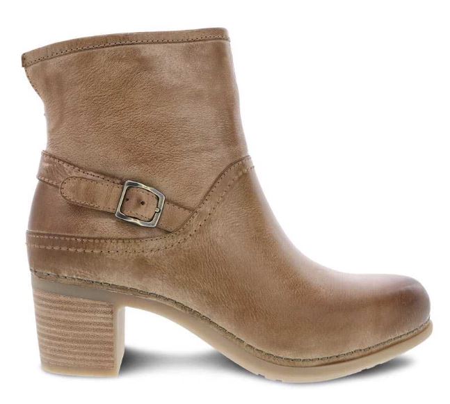 Dansko Tan Distressed Hayley Womens Comfort Boots 9216-150300
