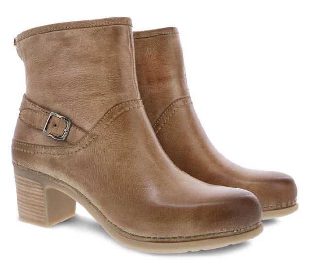 Dansko Tan Distressed Hayley Womens Comfort Boots 9216-150300