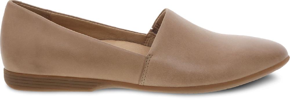 Dansko Tan Larisa Burnished Nappa Womens Flat Shoes 2036-150600