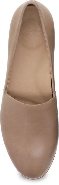 Dansko Tan Larisa Burnished Nappa Womens Flat Shoes 2036-150600