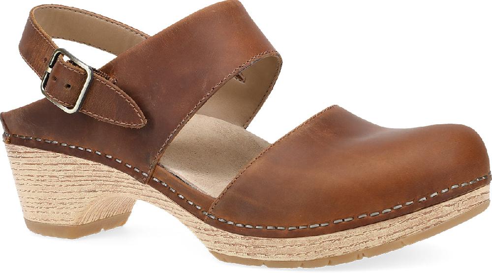 Dansko Tan Oiled Pull Up Lucia Mary Jane Women's Shoes 2218-641400