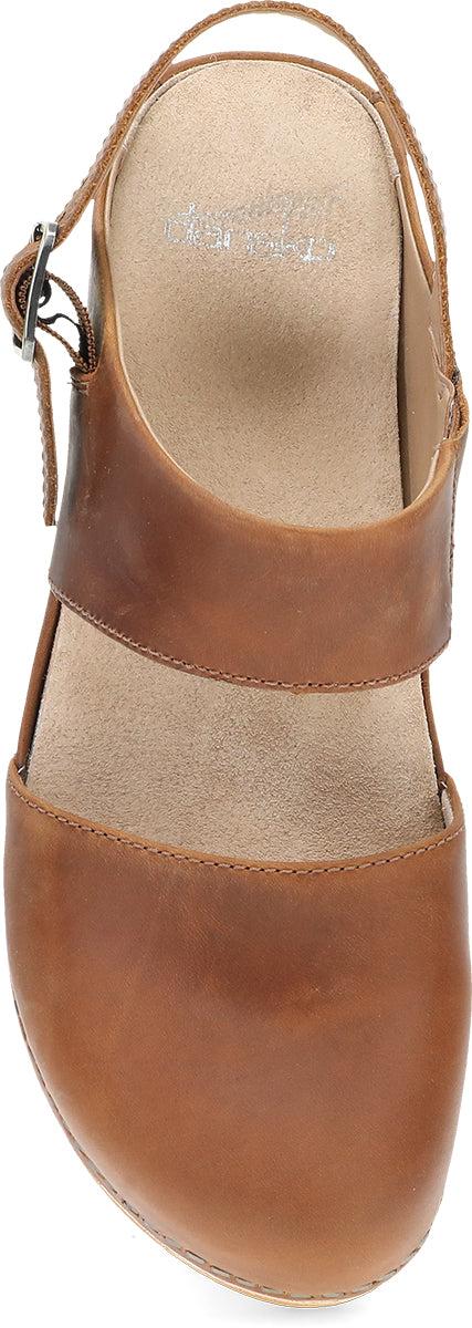 Dansko Tan Oiled Pull Up Lucia Mary Jane Women's Shoes 2218-641400
