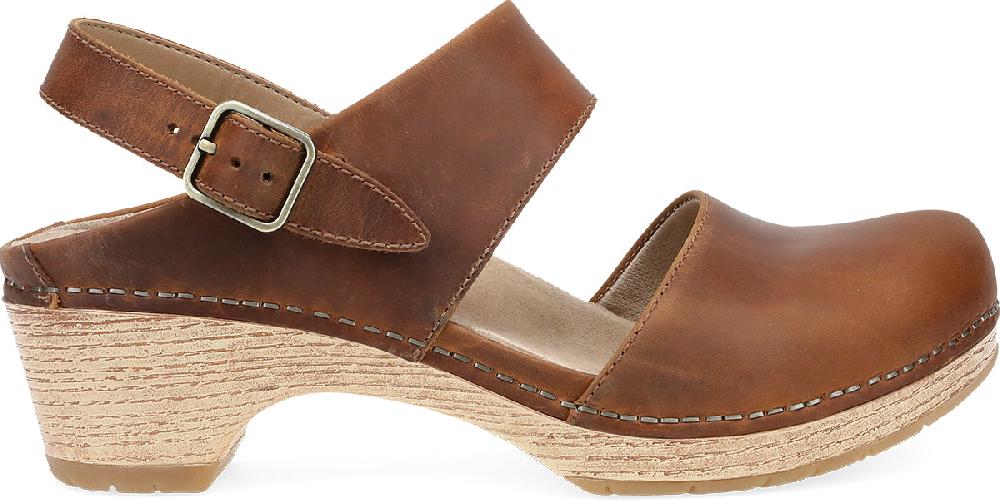 Dansko Tan Oiled Pull Up Lucia Mary Jane Women's Shoes 2218-641400