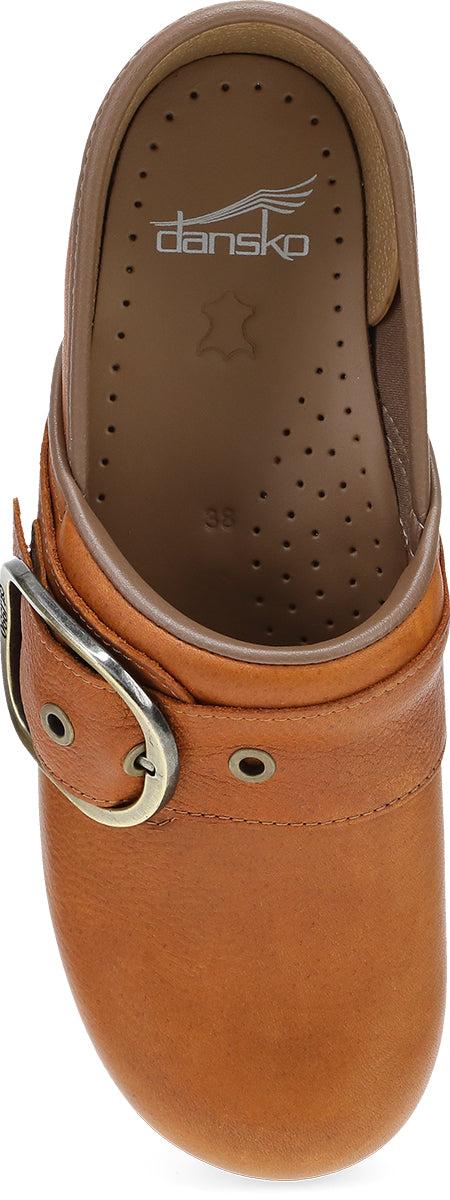 Dansko Tan Tumbled Pearson Women's Clog Shoes 616-376112