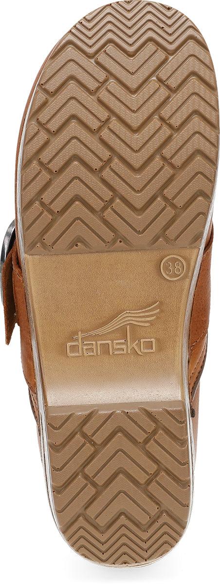 Dansko Tan Tumbled Pearson Women's Clog Shoes 616-376112