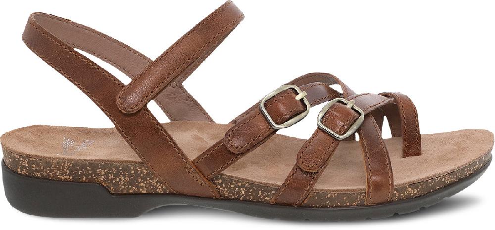 Dansko Tan Waxy Burnished Roslyn Women's Sandals 6029-155300