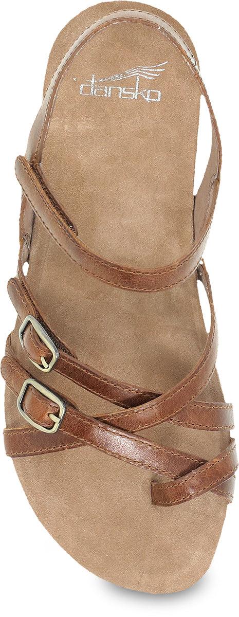 Dansko Tan Waxy Burnished Roslyn Women's Sandals 6029-155300