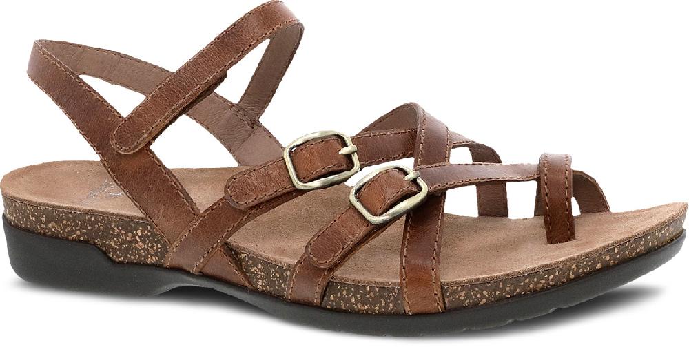 Dansko Tan Waxy Burnished Roslyn Women's Sandals 6029-155300