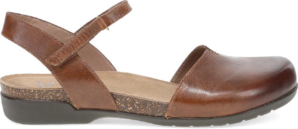 Dansko Tan Waxy Burnished Rowan Women's Mary Jane Shoes 6025-155300