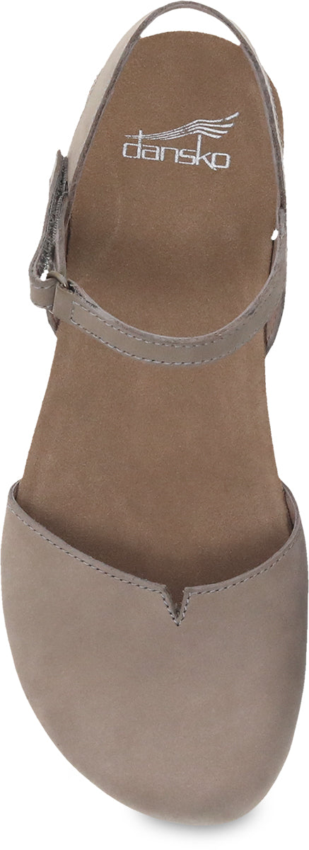 Dansko Taupe Rowan Milled Nubuck Womens Sandals 6025-165300