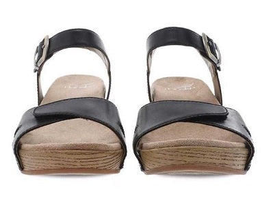Dansko Women's Laurie Black Burnished Calf Sandal 1823-020600