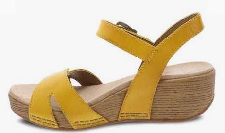 Dansko Women's Laurie Yellow Burnished Calf Sandal 1823-170600