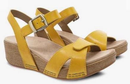 Dansko Women's Laurie Yellow Burnished Calf Sandal 1823-170600