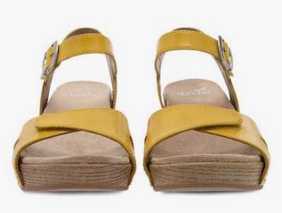 Dansko Women's Laurie Yellow Burnished Calf Sandal 1823-170600