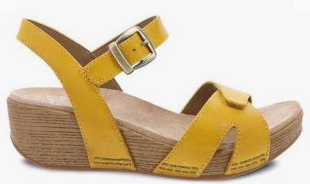 Dansko Women's Laurie Yellow Burnished Calf Sandal 1823-170600