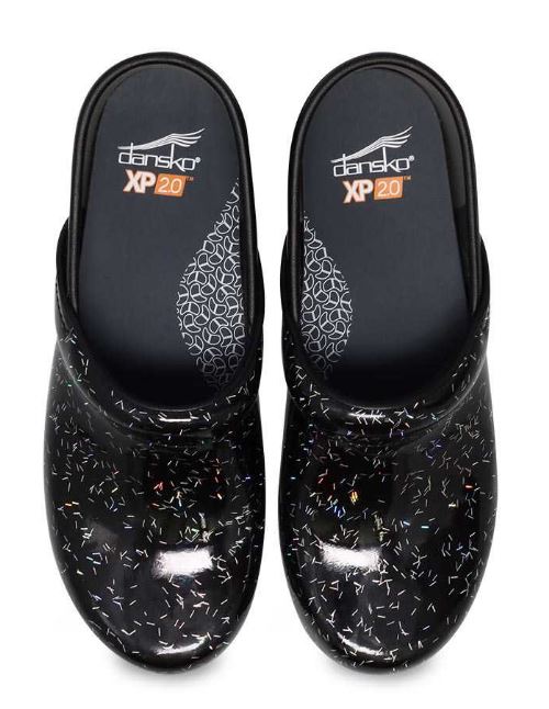 Dansko XP 2.0 Rainbow Flecks Patent Womens Clogs 3950-580202