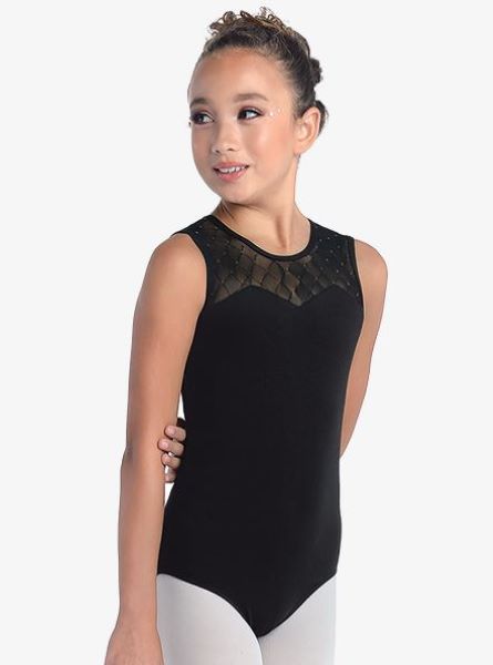 Danznmotion Children's Tank Leotard With Clear Sequins 20114C