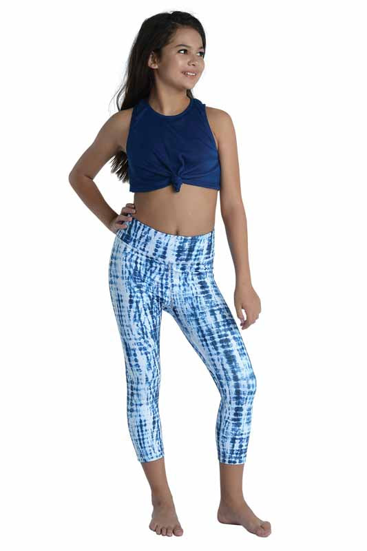 Danznmotion Navy Ribbed Tie Top Tank 20302A-NAVY