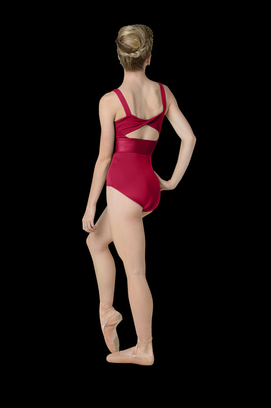 Danznmotion Riley Cami Side Leotard With Mesh 22115A